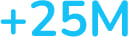 +25M
